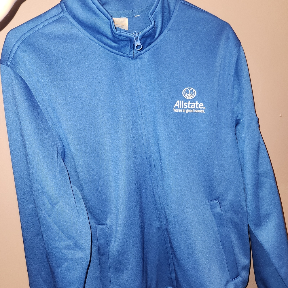 Mens Allstate Insurance Jacket, Embroidered Logo, Size L